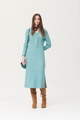 Vestido Benice punto de canalé melange